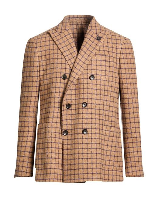 Lardini Brown Camel Blazer Wool for men