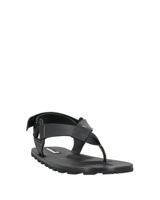 Jil Sander Black Thong Sandal for men