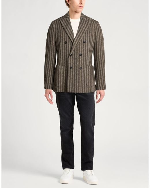 Circolo 1901 Brown Blazer Cotton, Elastane for men