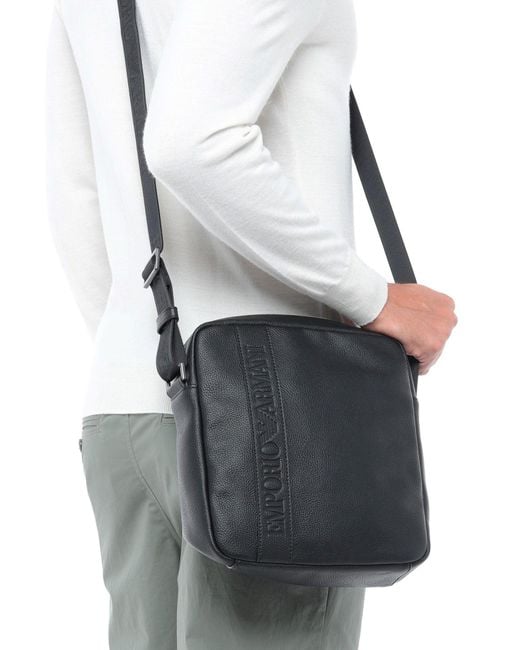 Emporio Armani Cross-body Bag in Black for Men - Lyst