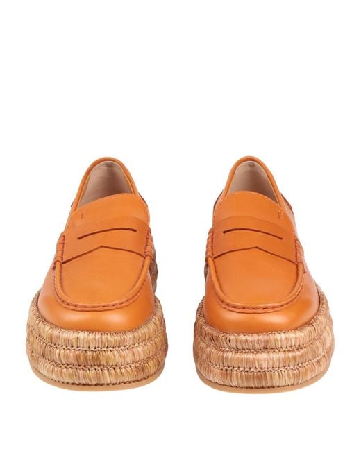 Tod's Orange Espadrilles Leather