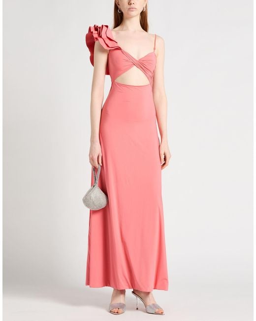 Maygel Coronel Pink Maxi Dress Polyamide, Elastane