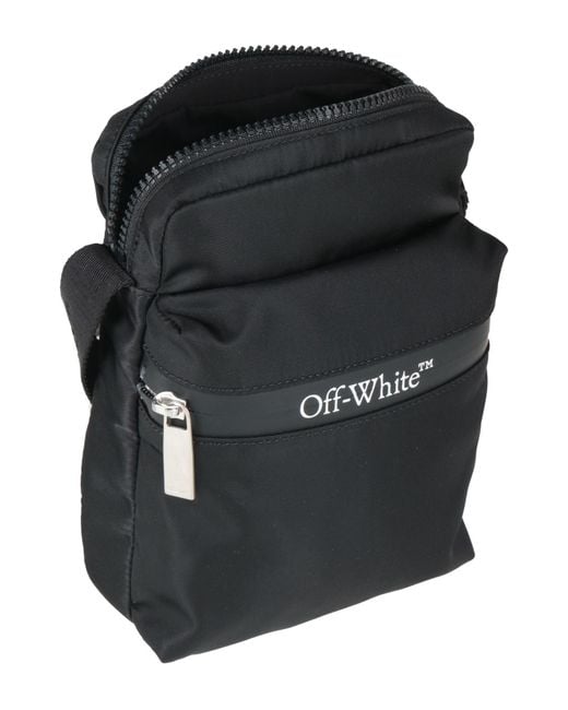 Off-White c/o Virgil Abloh Black Branded Polyester Cross-body Pouch for men