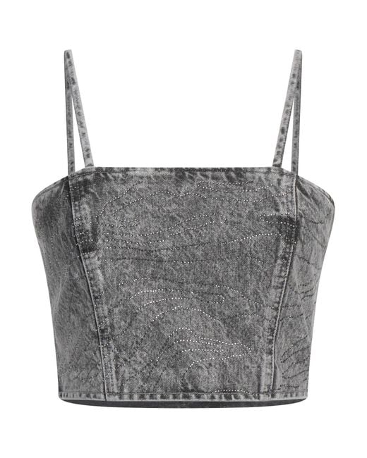 ROTATE BIRGER CHRISTENSEN Gray Top Cotton