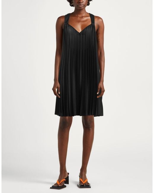 Kaos Black Mini Dress Polyester, Viscose, Elastane