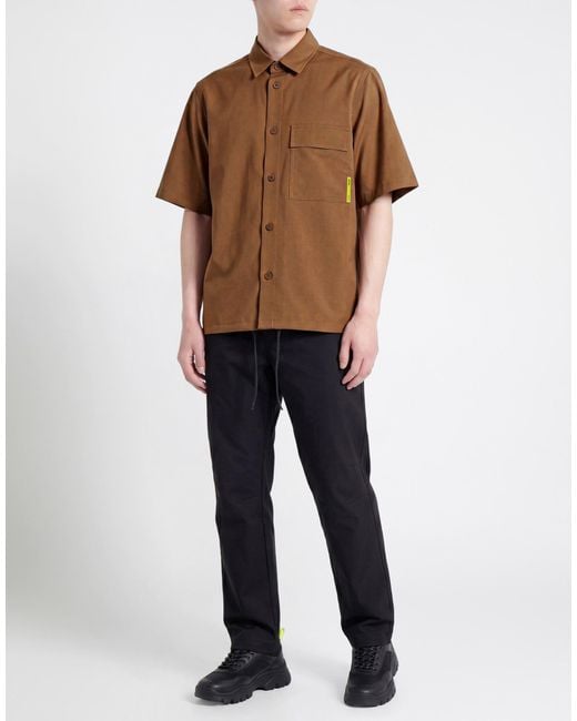 Spiewak Brown Camel Shirt Polyester, Wool, Elastane for men