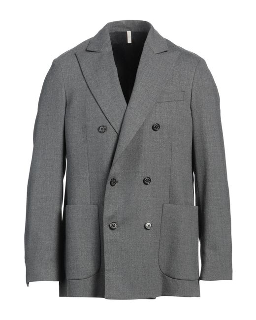 Brooksfield Gray Blazer Wool, Polyester, Elastane for men