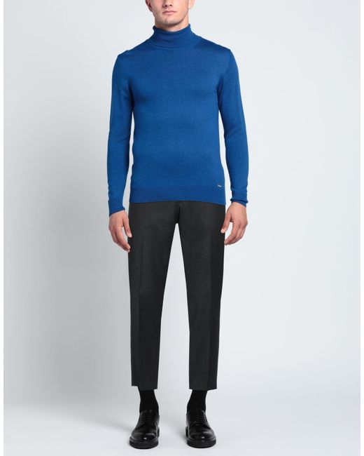 MICHELE CARBONE Blue Trouser for men