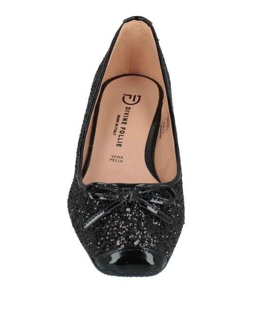 Divine Follie Black Ballet Flats