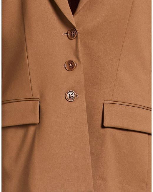 Alberta Ferretti Brown Blazer Virgin Wool, Elastane