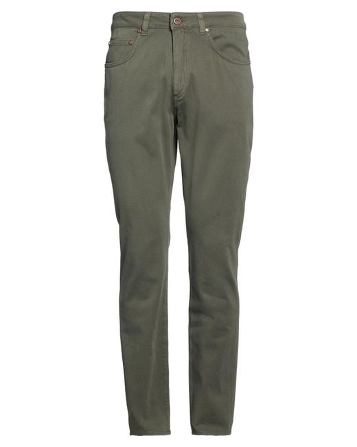 Boglioli Green Military Pants Cotton, Elastane for men
