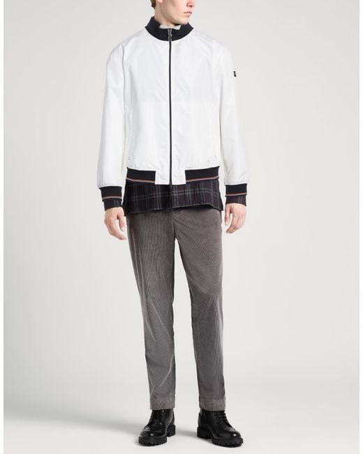 Paul & Shark White Jacket Polyester, Polyurethane for men