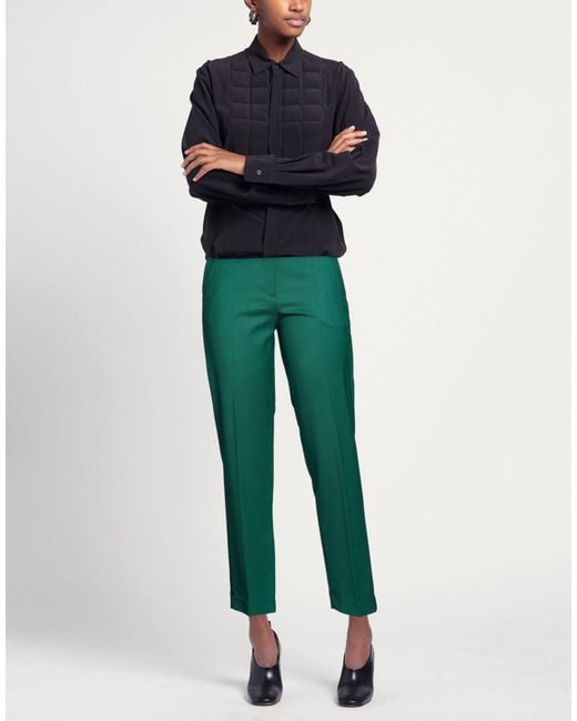 True Royal Green Pants Virgin Wool, Elastane