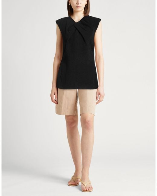 Jil Sander Black Top Viscose, Polyamide, Elastane