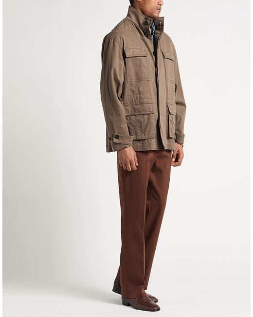Ferragamo Brown Dark Jacket Cotton, Elastane, Viscose for men