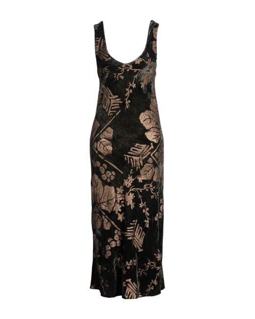 Gentry Portofino Black Maxi Dress Viscose, Silk