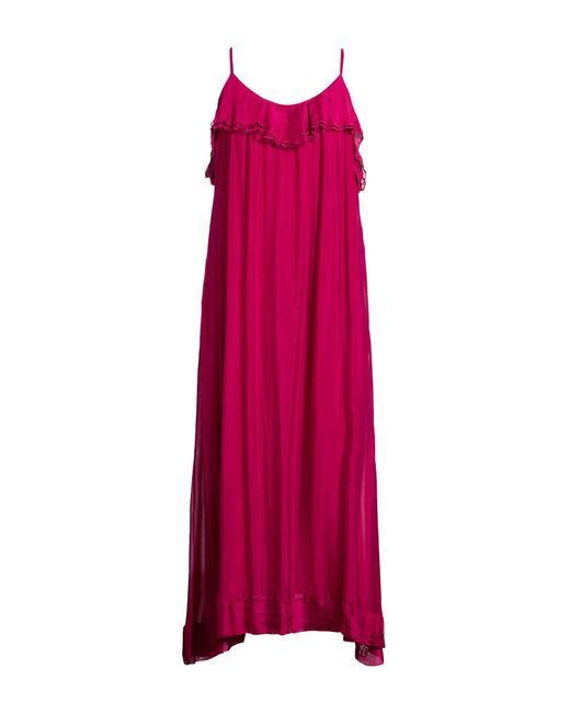 Kaos Pink Maxi Dress Viscose, Silk
