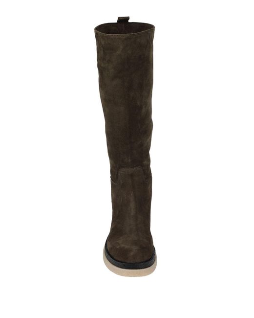 Miss Unique Brown Military Boot Soft Leather