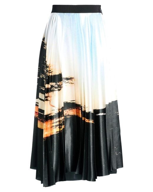 MSGM White Midi Skirt Polyester