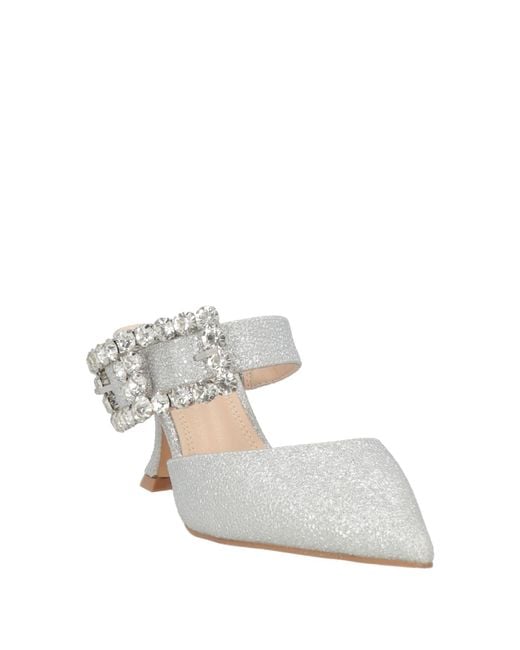 Twenty Four Haitch White Mules & Clogs