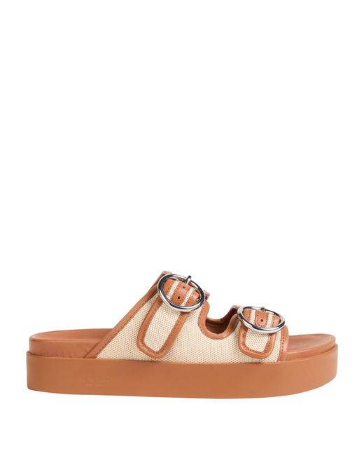 Rag & Bone Brown Sandals Leather, Textile Fibers