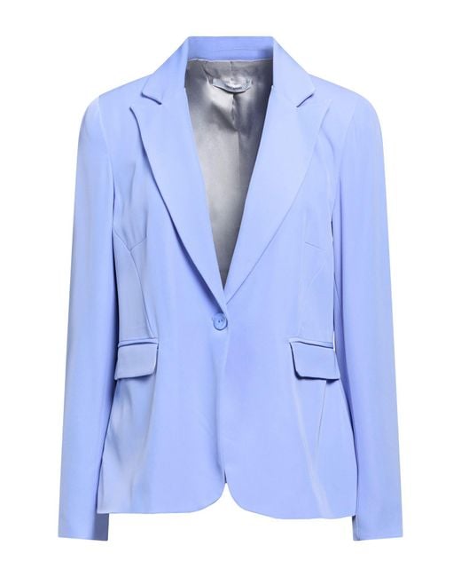 LANACAPRINA Blue Blazer Polyester, Elastane