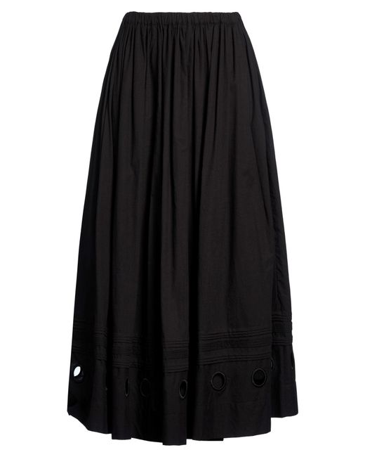 Maria Calderara Black Maxi Skirt Cotton
