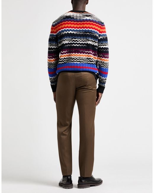 Missoni Blue Sweater Wool, Polyamide, Elastane for men