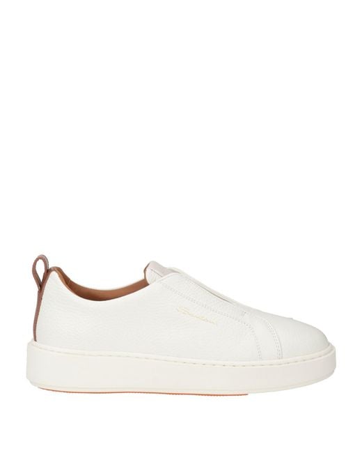 Santoni White Sneakers Leather