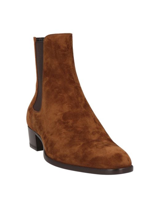 Saint Laurent Brown Ankle Boots for men