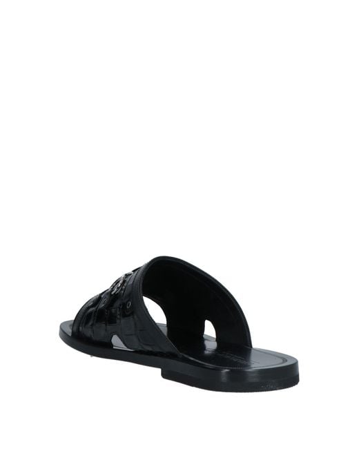 Giovanni Conti Black Sandals for men