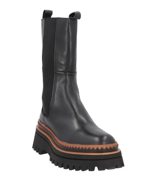 Elvio Zanon Black Ankle Boots