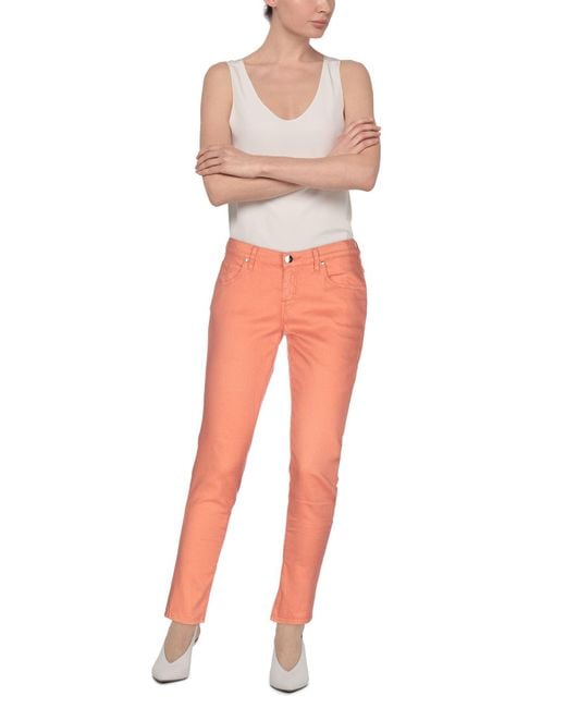 Jacob Coh?n Orange Jeans Cotton, Linen, Elastane