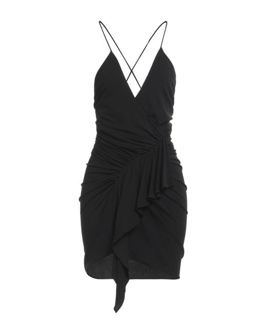 Alexandre Vauthier Black Mini Dress Viscose, Elastane