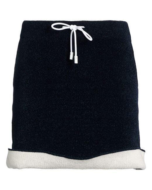J.W. Anderson Blue Midnight Mini Skirt Polyester, Wool