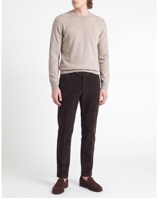 Paoloni Black Pants Cotton, Elastane for men