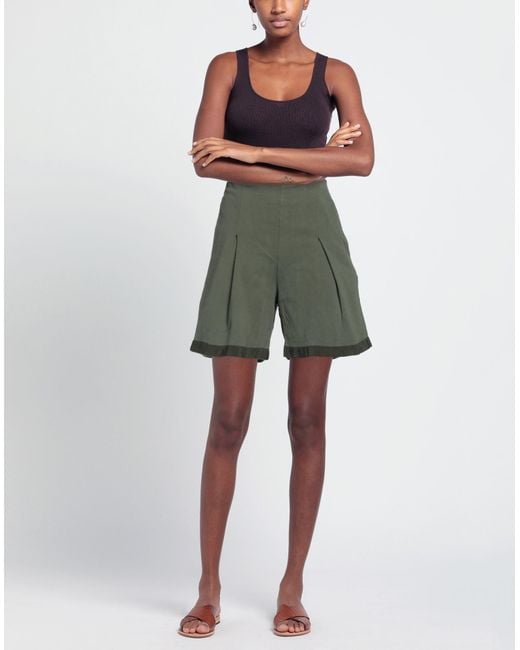 ALESSIA SANTI Green Shorts & Bermuda Shorts
