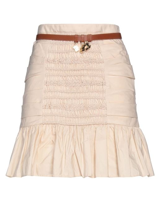 Elisabetta Franchi Natural Mini Skirt Polyester