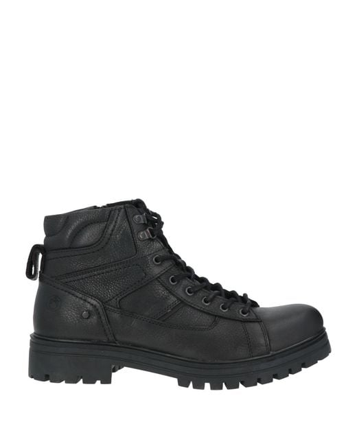 Lumberjack Black Ankle Boots Leather for men