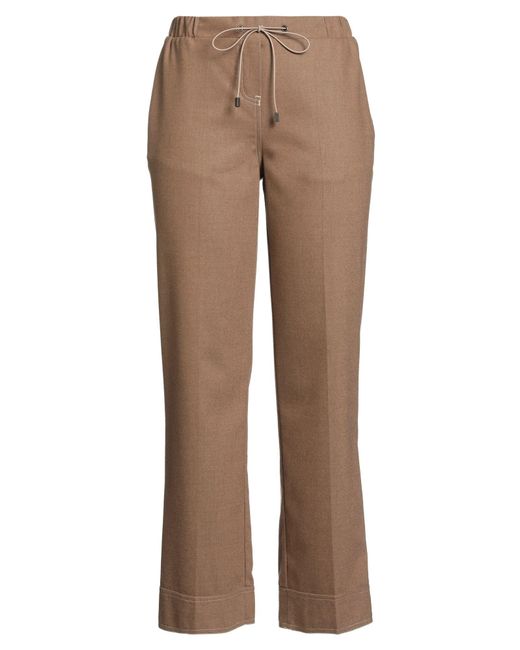 Gran Sasso Brown Pants Virgin Wool, Cashmere, Elastane