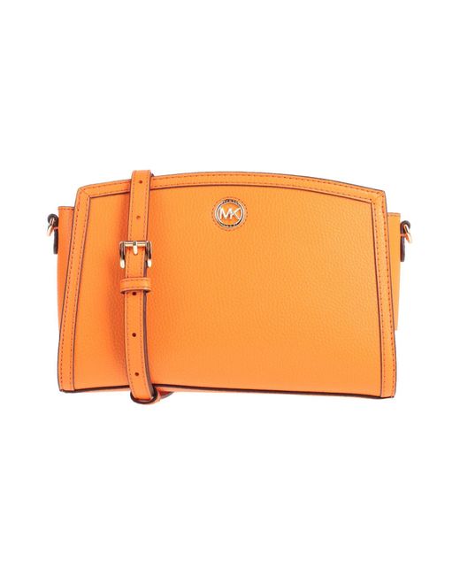 Buy the Michael Kors Orange Leather Crossbody Bag