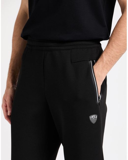 EA7 Black Pants Polyester, Viscose, Elastane for men