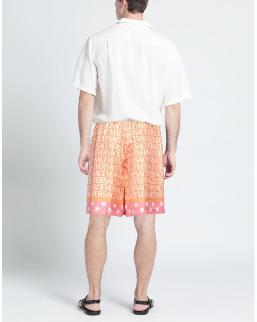 Versace Orange Shorts & Bermuda Shorts for men