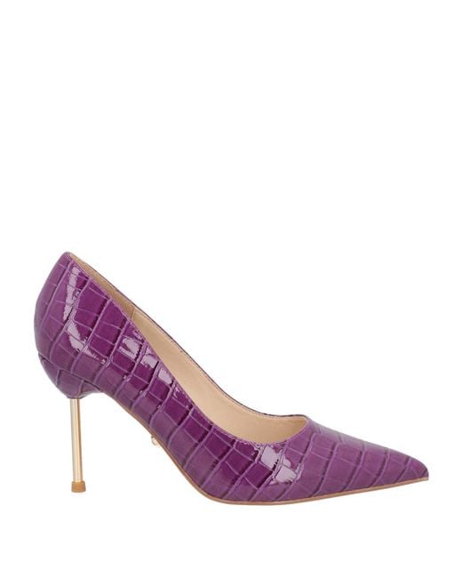 Twenty Four Haitch Purple Pumps Textile Fibers