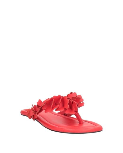 Sandro Red Thong Sandals