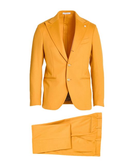 Sartoria Latorre Orange Suit Virgin Wool, Polyamide for men