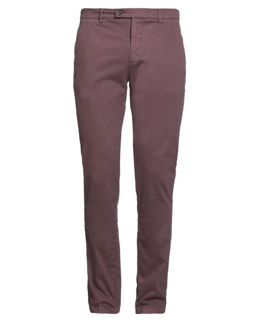 Berwich Purple Pants Cotton, Elastane for men