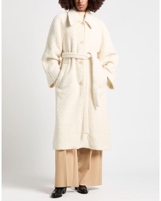 Acne Natural Coat Alpaca Wool, Wool, Nylon, Cotton