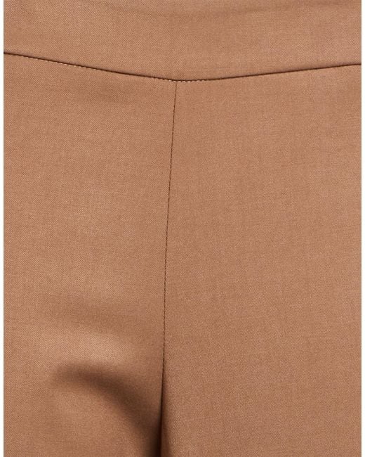 Kocca Brown Camel Pants Polyester, Viscose, Elastane