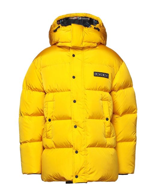 DSquared² Flannel Down Jacket in Yellow for Men - Lyst